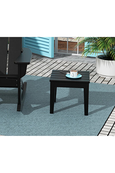 Poyraz Furniture Accessory Kare Dış Mekan Yan Sehpa, Kahve Sehpa, Salon, Antr...