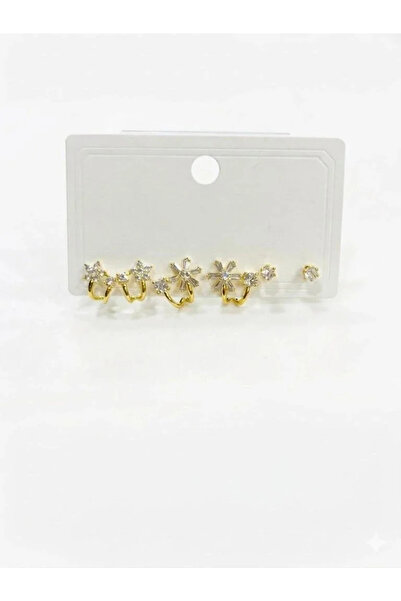 Marsilyan Nvdn- Ieg - Six-Piece Earrings with Floral Details Iegrs-Nvdn1