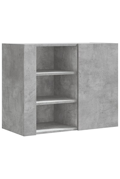 vidaxl Dulap de perete, gri beton, 75x35x60 cm, lemn prelucrat