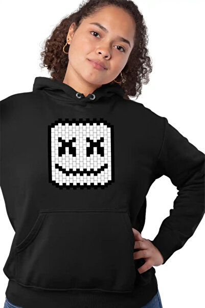 OEM Women's Hoodie Marshmello Pixel Art Minecraft
