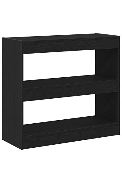 vidaxl Dulap pentru cărți 2 pcs Stejar Negru 80 x 30 x 72 cm