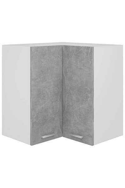 vidaxl Corner wall cabinet “Lyon”, concrete grey, 57x57x60 cm, chipboard