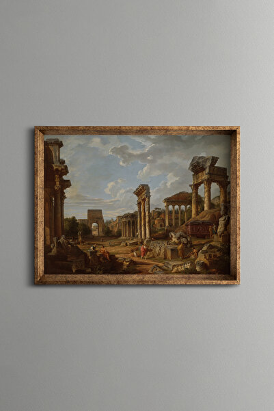 epiqart Ancient Roman Ruins - Vintage Patterned Frame - Slim Model
