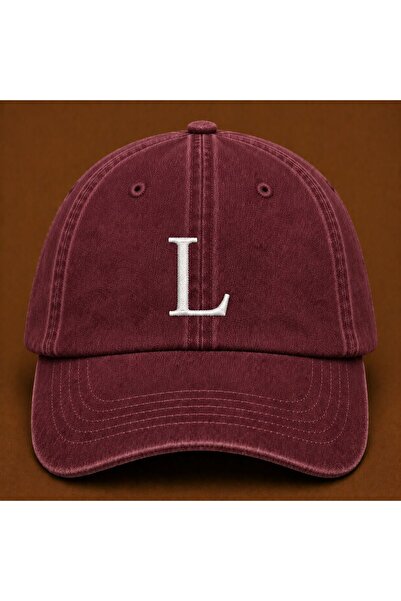 WeavedCo Letter "L" Special Design for Names Embroidered Vintage Washed Baseb...
