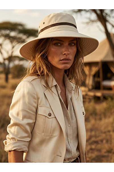 PIECE SIGNATURE Unisex Wide Brim Mesh Foldable Safari Sun Hat Adjustable Draw...