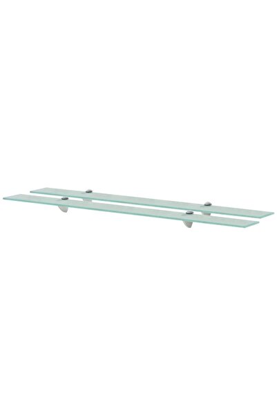 vidaxl Rafturi suspendate, 2 buc., 100 x 10 cm, sticlă, 8 mm