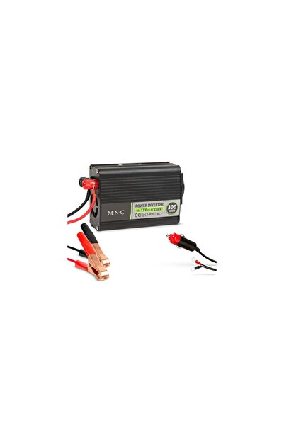 Mercaton Invertor auto 12V 230V 300W, convertor DC-AC, priză, protecție, vent...