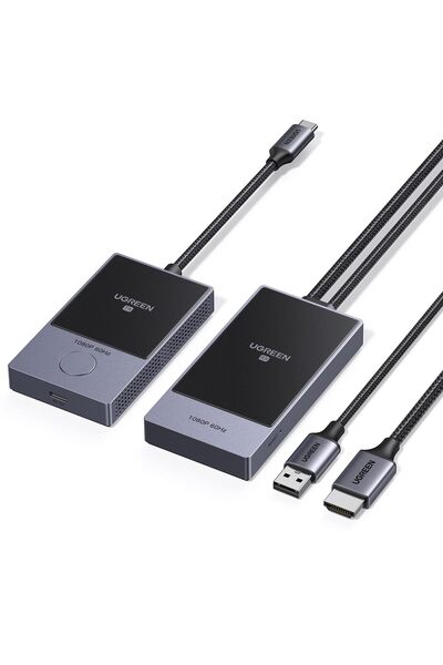 Ugreen Kablosuz USB C Verici ve Alıcı USB C TX ve HDMI RX 1080P@60Hz 5G/WiFi ...