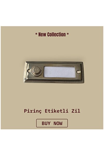 ÖZDEN BRONZ Pirinç Etiketli Kapı Zili