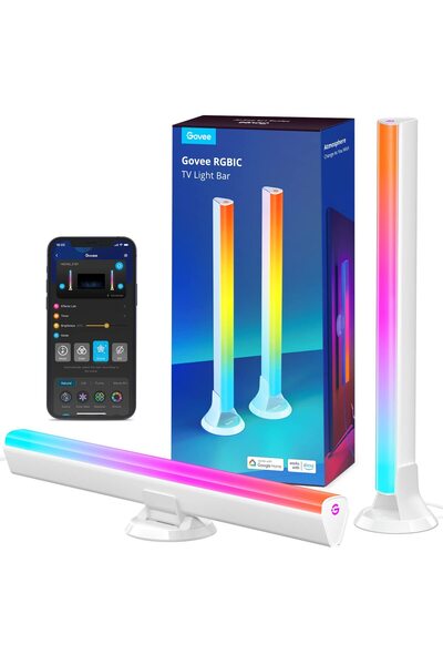Govee RGBIC LED Işık Çubuğu, Çift Işık Boncuklu 45-70 İnç için WiFi TV Arka I...