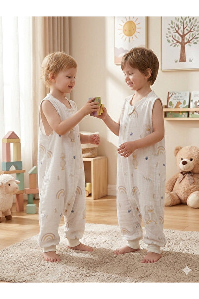 Wenaris Kolsuz Summer Muslin Sleeping Bag, 0.5 Tog Single-Layer Children's Sl...