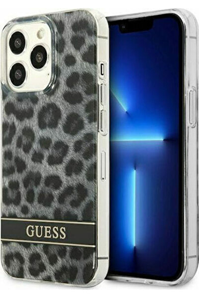 Guess Πλαστικό Γκρι Πίσω Κάλυμμα Leopard (iPhone 13 Pro) Κωδικός: GUHCP13LHSLEOK