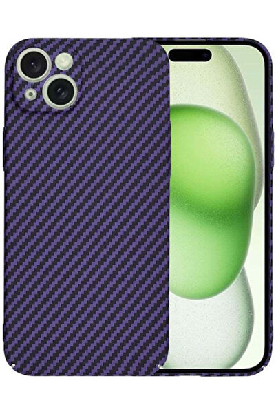 Techsuit Μωβ Σιλικονούχο Πίσω Κάλυμμα Carbon (iPhone 15 Plus)