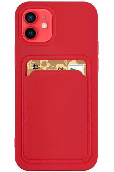 Hurtel Θήκη Καρτών Σιλικόνης Κόκκινη (Redmi Note 10 5G / Poco M3 Pro)
