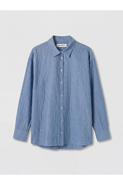 LC Waikiki Indigo O Oversized Women's Jean Shirt