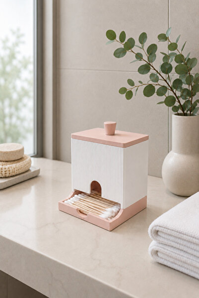 Arvella Studio Cotton Swab Organizer Ear Swab Storage Box with Lid Organizer ...