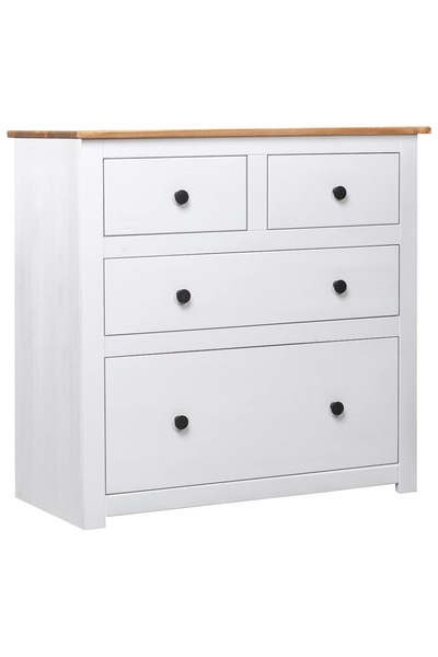 vidaxl Servantă, alb, 80 x 40 x 83 cm, lemn de pin, gama Panama