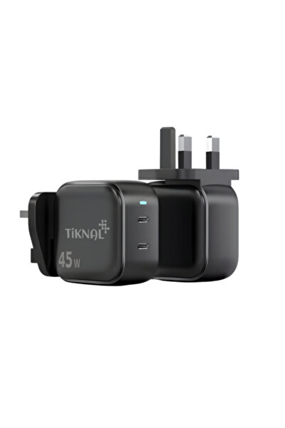 Tiknal 45W Dual Usb-C Pd Power Delivery Wall Charger for Fast Charging