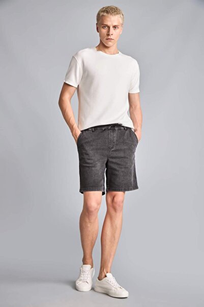 DeFacto Relax Fit Flexible Waist Jean Bermuda Shorts H8889Ax26Sm