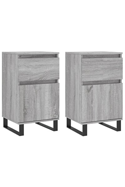 vidaxl Servante, 2 buc., gri sonoma, 40x35x70 cm, lemn prelucrat