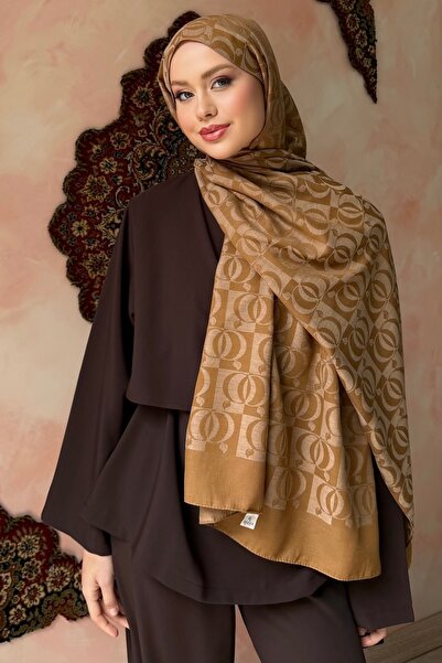 İmajButik Taba Jacquard Shawl