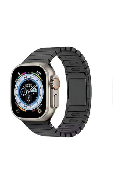 OEM Μεταλλικό βραχιόλι με συνδέσεις για Smartwatch 22mm, Μαύρο
