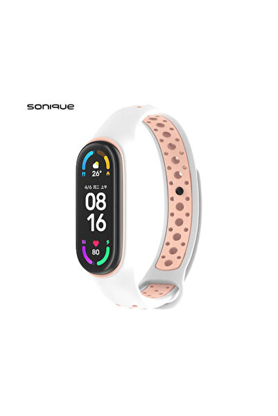 Other Λουράκι Σιλικόνης Sonique Sport με Πείρο Λευκό / Ροζ (για Mi Smart Band...
