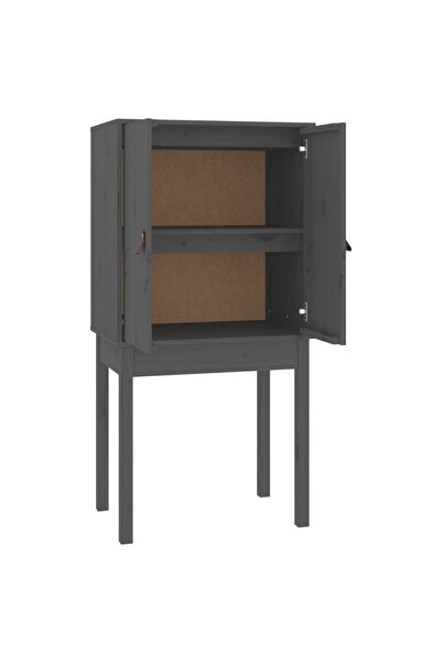 vidaxl Dulap înalt, gri, 60x40x120 cm, lemn masiv de pin