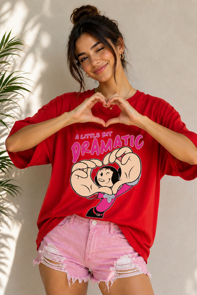 ArtYus Safinaz Character Printed Unisex Oversize T-Shirt – Cotton Crew Neck C...