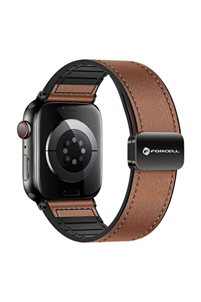 Forcell Λουράκι Δερμάτινο Καφέ (Apple Watch 38/40/41 χιλ.)