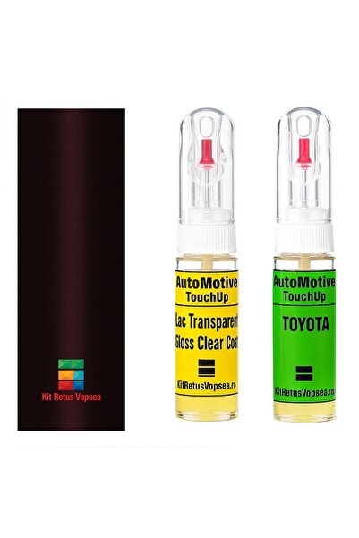 YLKRS AUTOMOTIVE Kit retuș vopsea Toyota Crown TOY3R0 (Roșu negricios), TOY3R...
