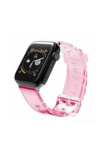 Hurtel Λουράκι Light Σιλικόνης Διαφανές/Κόκκινο (Apple Watch 44/45/46mm/Ultra...