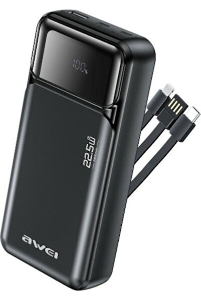 AWEI PA-93 Power Bank 20000mAh 22.5W με 2 θύρες USB-C Power Delivery Μαύρο