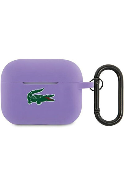 Lacoste Θήκη σιλικόνης με λογότυπο Croc σε μωβ χρώμα για Apple AirPods Pro