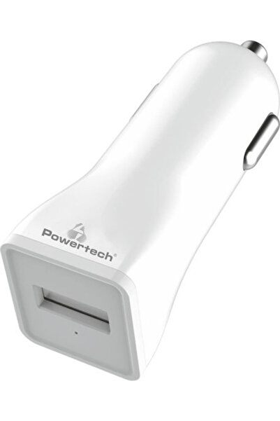 POWERTECH Φορτιστής αυτοκινήτου 1A με μία θύρα: 1xUSB Λευκό Χρώμα: PT-762