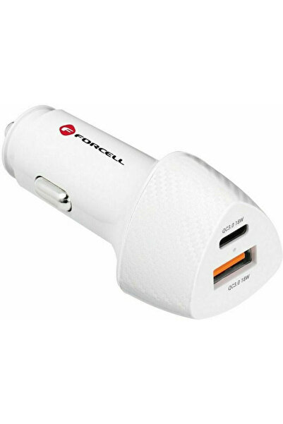 Forcell Φορτιστής Αυτοκινήτου CC50-1A1C 38W 5A Γρήγορης Φόρτισης με Θύρες: 1x...