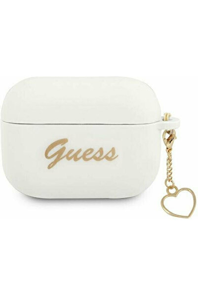 Guess Λευκή Θήκη Σιλικόνης Charm για Apple AirPods Pro