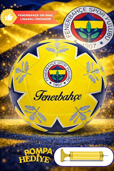 Fenerbahçe Orjinal Lisanslı Futbol Topu Pompa Hediyeli Yıldız Model