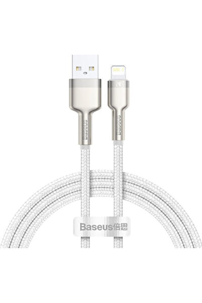 Baseus Σειρά Cafule Πλεγμένο Καλώδιο USB-A σε Lightning Λευκό 1μ (CALJK-A02)
