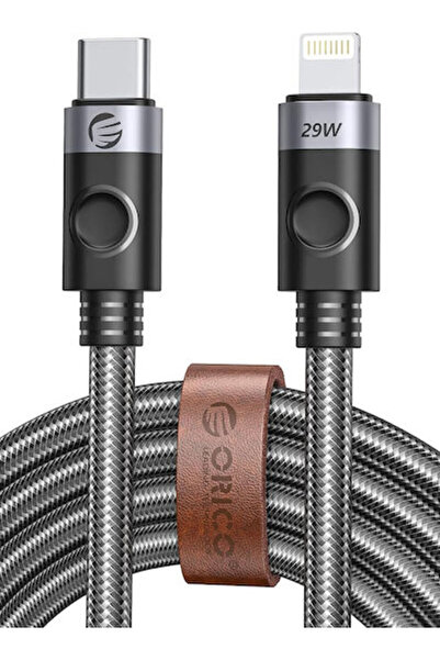 Orico Πλεγμένο Καλώδιο USB-C σε Lightning 29W Μαύρο 1μ (C2L-10-BK-BP)