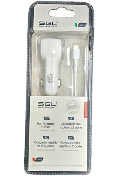 Tradesor V8-D13 Φορτιστής Αυτοκινήτου με Θύρες: 2xUSB με Καλώδιο Lightning, Λ...