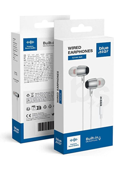 Blue Star M09 Ενδοωτικά Ακουστικά Handsfree με Βύσμα 3.5mm Λευκά