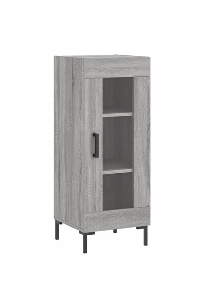 vidaxl Servantă, gri sonoma, 34,5x34x90 cm, lemn compozit