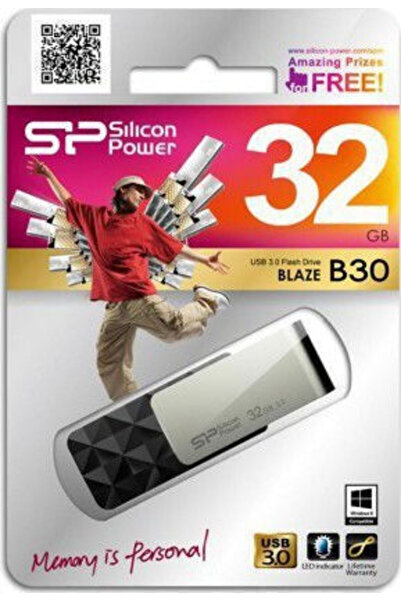 Silicon Power Blaze B30 32GB USB 3.2 Στικάκι Μαύρο