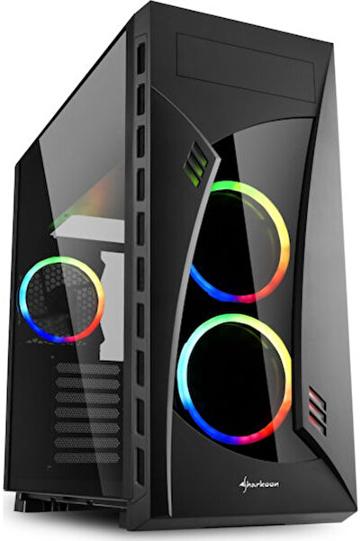 SHARKOON Night Shark RGB Gaming Midi Tower Θήκη Υπολογιστή με Πλαϊνό Παράθυρο...