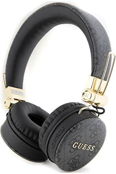 Guess Ασύρματα / Ενσύρματα Ακουστικά Κεφαλής 4G με Μεταλλικό Λογότυπο, Μαύρα, με