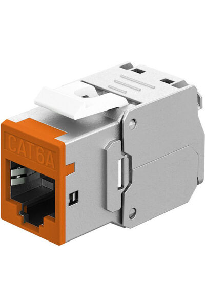 goobay Μονάδα Keystone RJ45 77947 Cat 6a STP Λεπτή Χωρίς Εργαλεία Ασημί Πορτο...