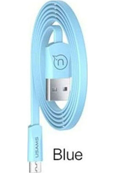 Usams SJ201 1.2μ Επίπεδο καλώδιο USB 2.0 σε micro USB Μπλε (SJ201MIC04)