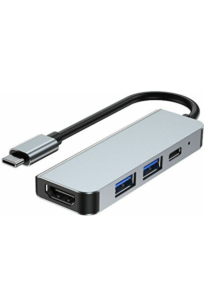 Tech-Protect V2-HUB v2 Διανομέας 3 Θυρών USB 3.0 με Σύνδεση USB-C Γκρι
