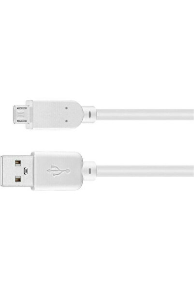 goobay Καλώδιο USB 2.0 σε micro USB, κανονικό, 1μ, Λευκό (96193)